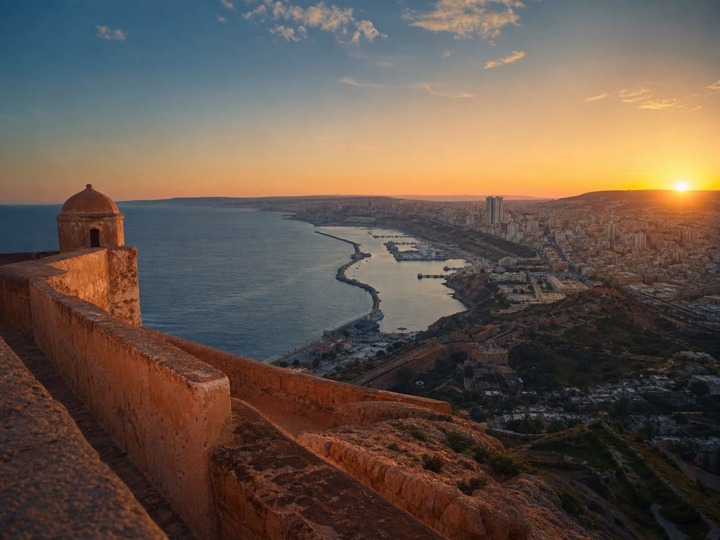 Baie d’Oran au soleil couchant